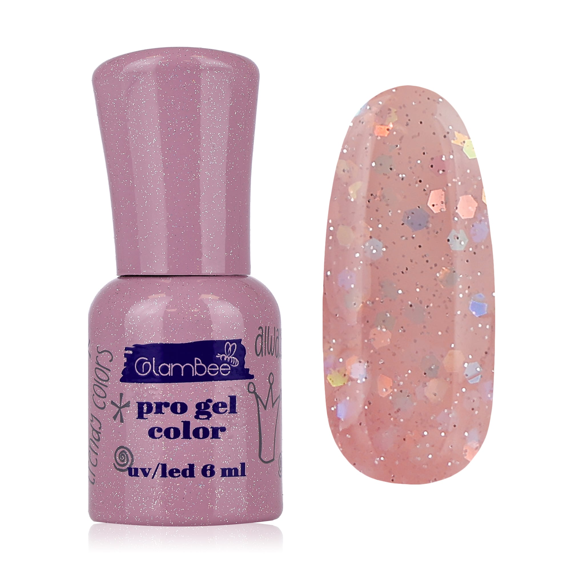 Гель-лак для нігтів GlamBee ProGel 185, 6 мл