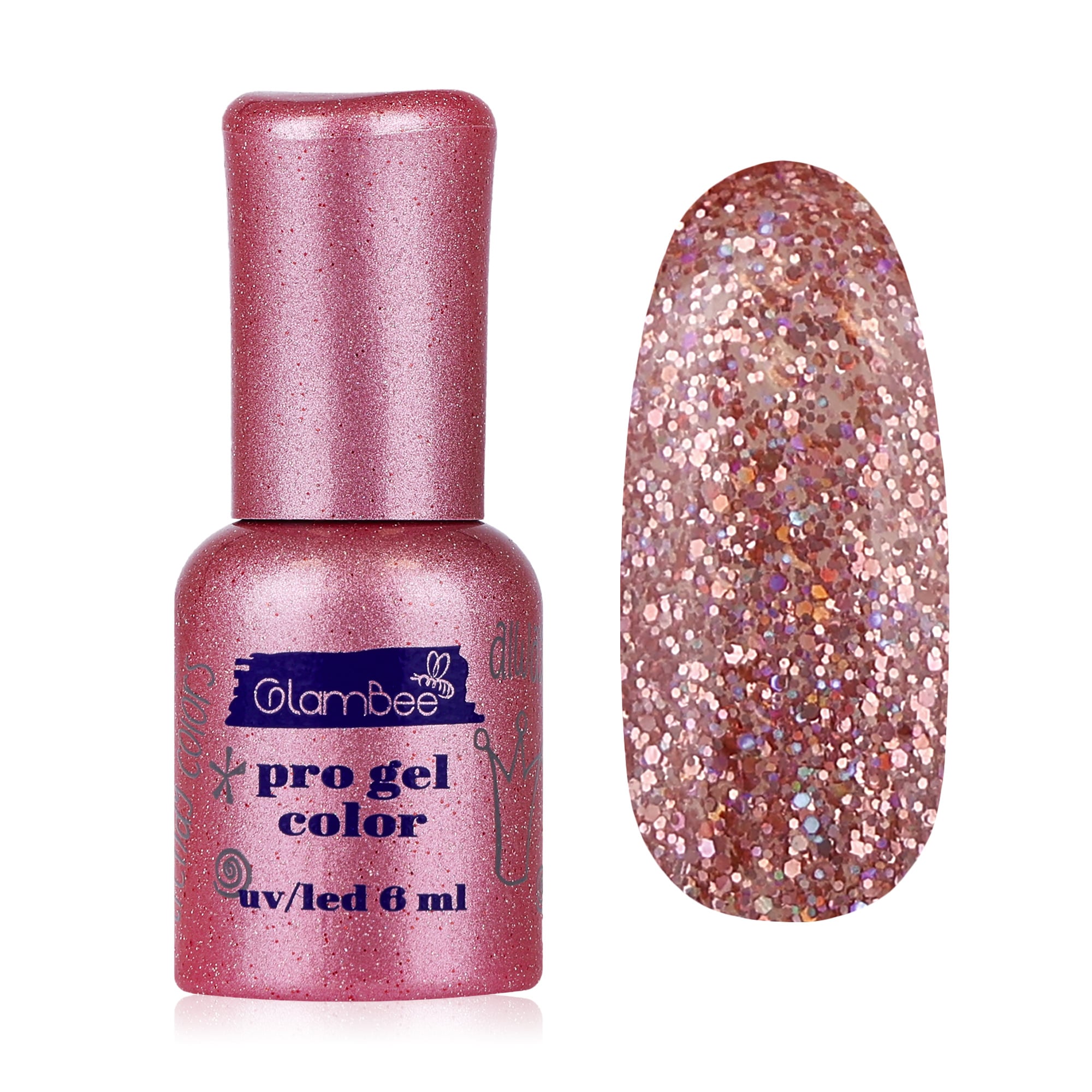Гель-лак для нігтів GlamBee ProGel 186, 6 мл