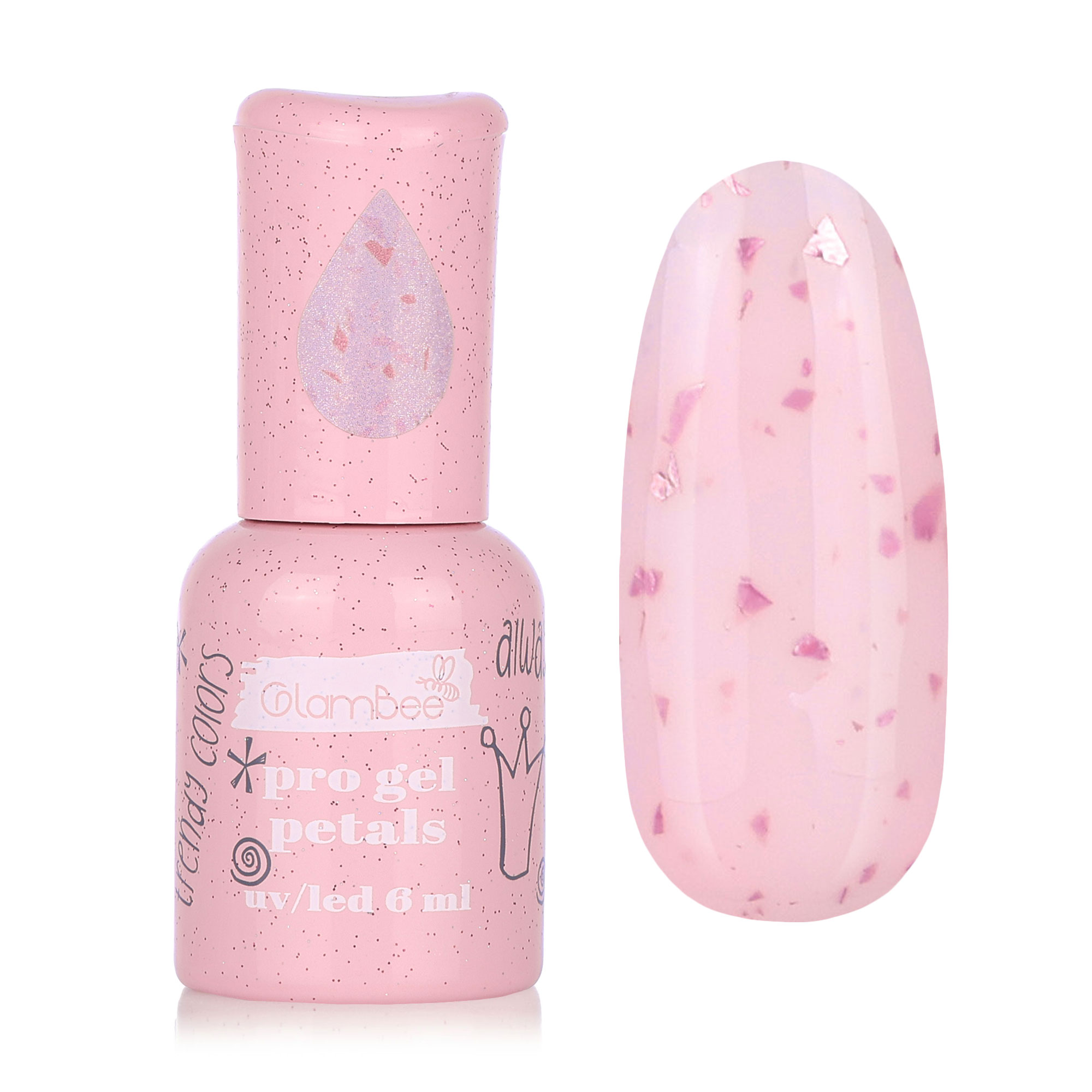 Гель-лак для нігтів GlamBee ProGel Petals 125, 6 мл